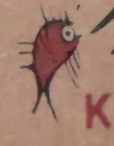 Close-up of the fish.