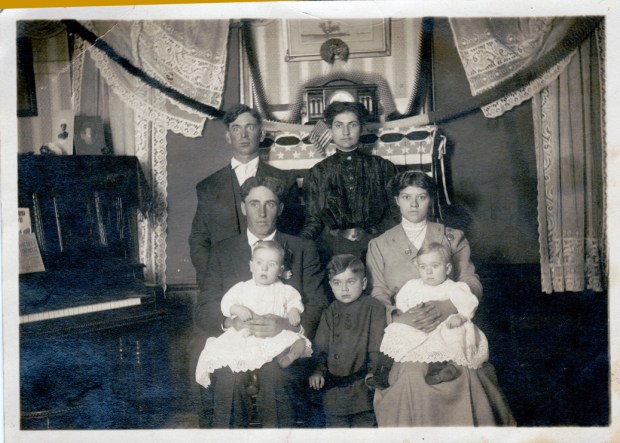 Extended family in their home.