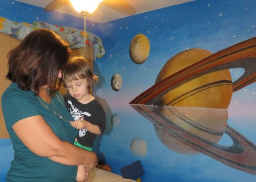 Just one wall of the amazing mural.