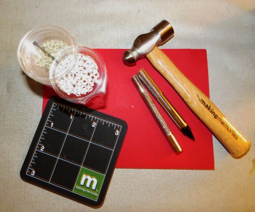 Eyelets and tiny tools.