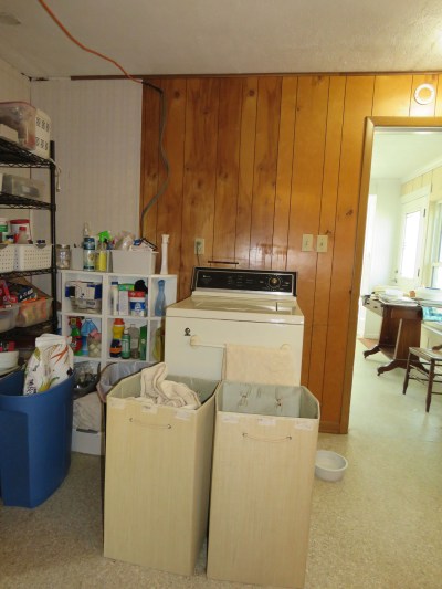 Before, looking from the closet room back into the kitchen.