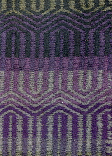 weft-faced twill rug