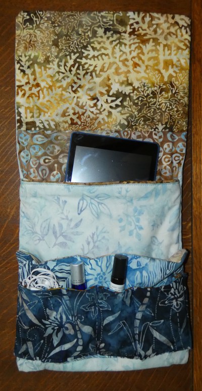 pocket organizer for bedside essentials