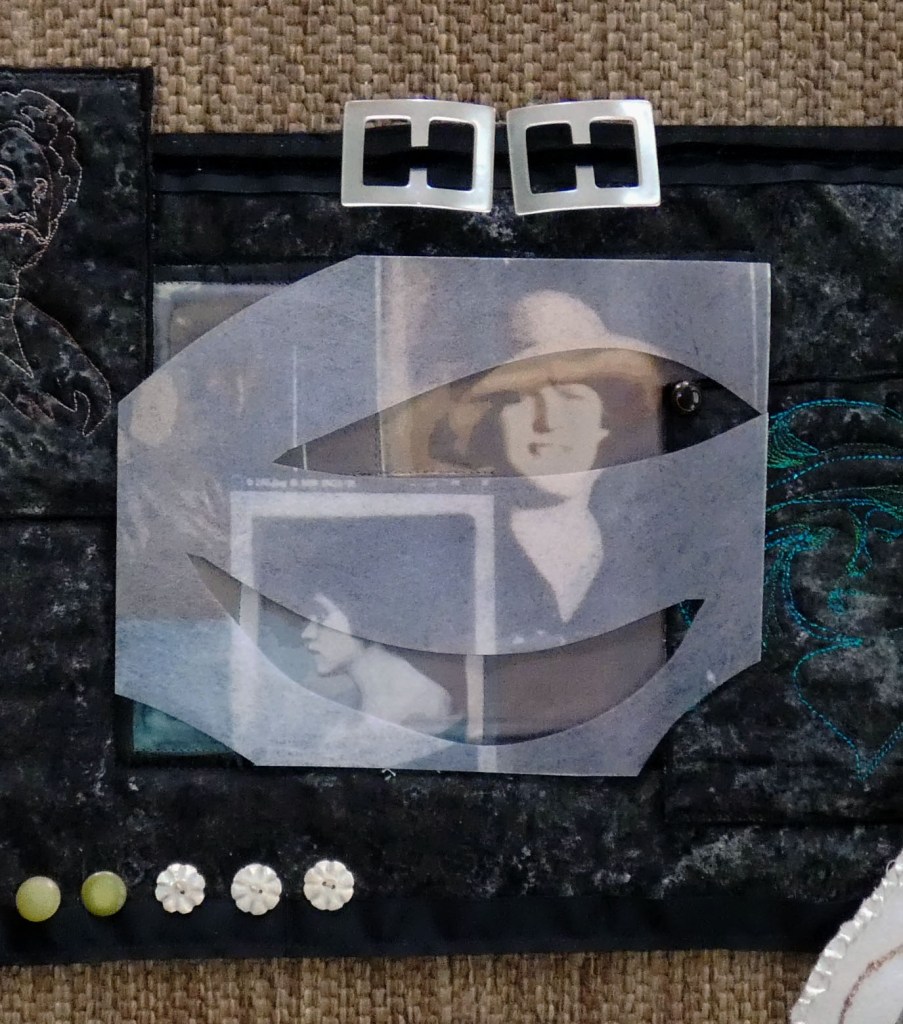 Lutradur frame overlaid.