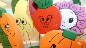 wooden markers for vegetable garden