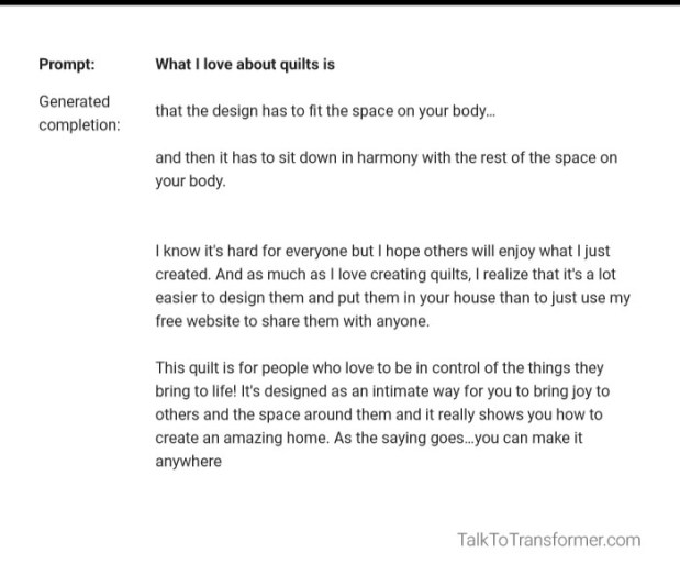 text of an AI response to a prompt