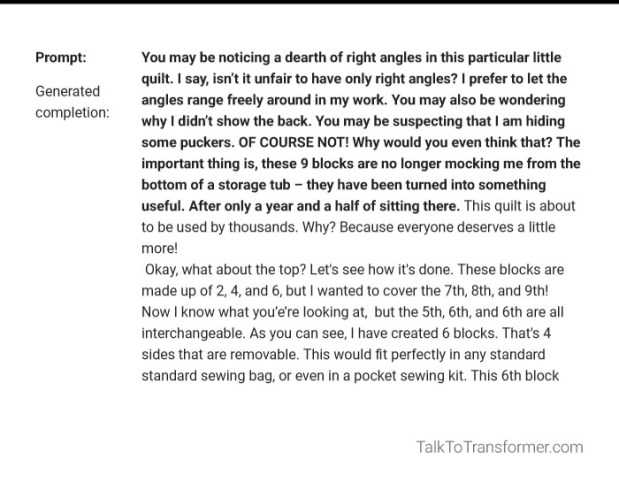 text of an AI response to a prompt