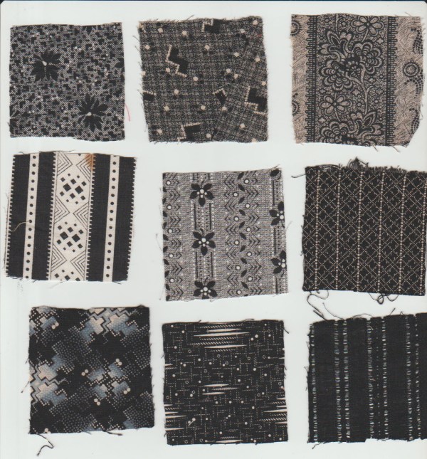 fabric samples from late 1800s