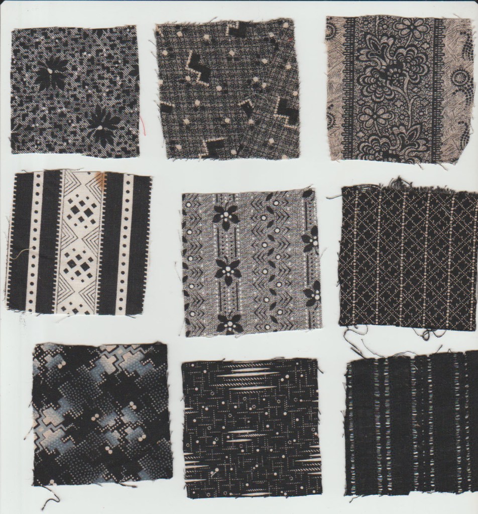 fabric samples from late 1800s