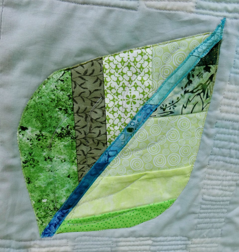 green leaf made from scraps