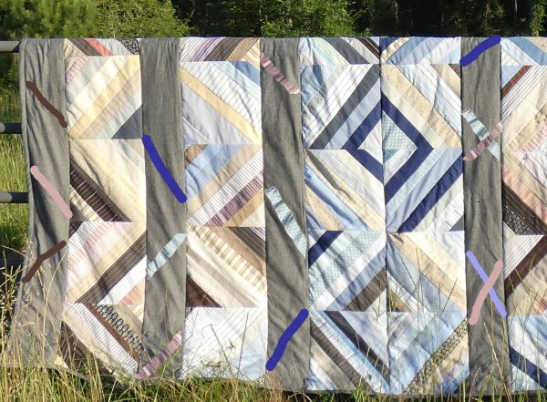 quilt with photo edited additions