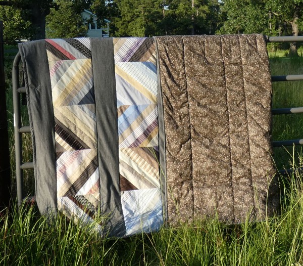 quilt with back folded over