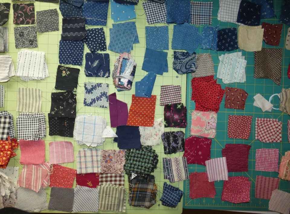 fabric samples from late 1800s