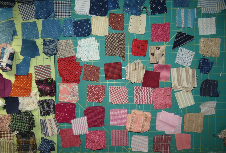 fabric samples from late 1800s