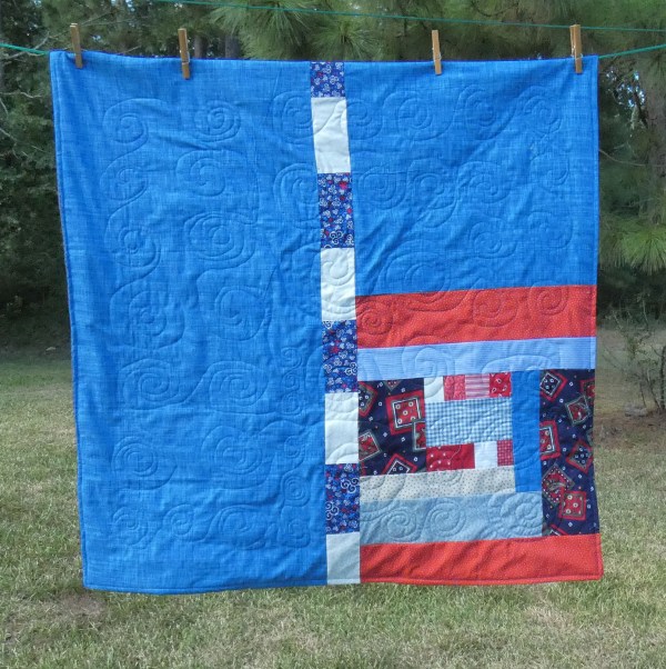 scrappy quilt back