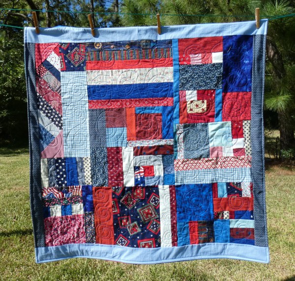 Scrap lap quilt for the VA hospital. 
