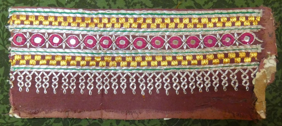 banjara embroidery with metallic threads and mirrors