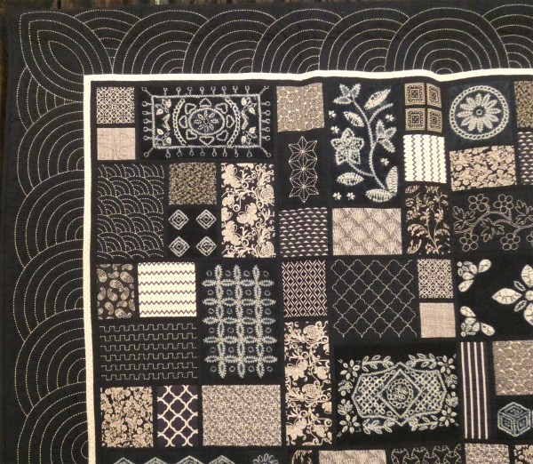 shibori and sashiko in a quilt