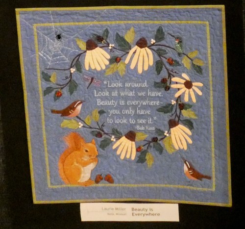 bob ross art quilt by laurie miller