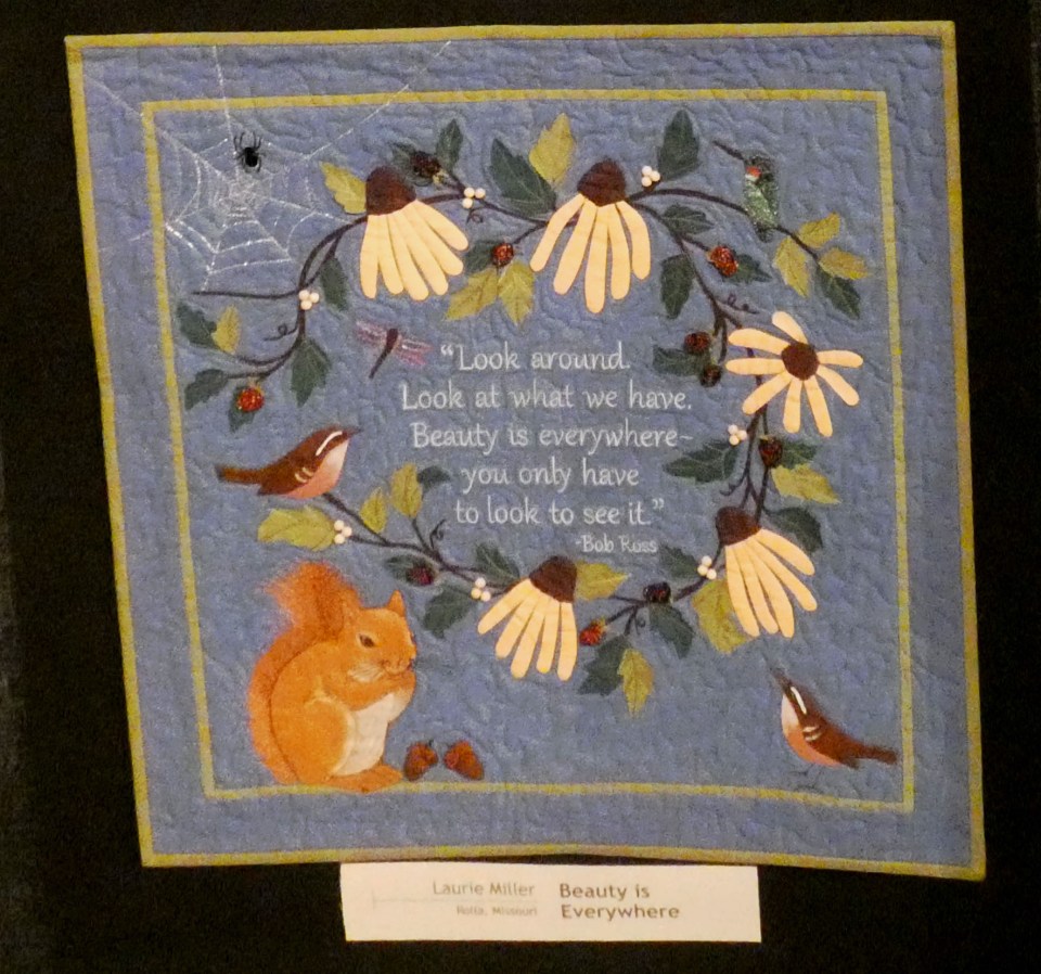 bob ross art quilt from cherrywood challenge