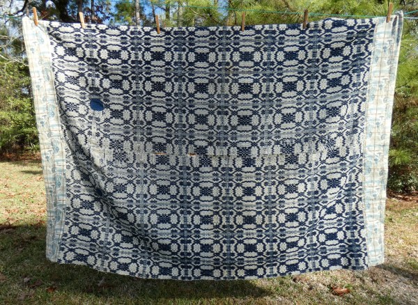 handwoven overshot coverlet