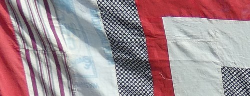 fabrics from vintage quilt top