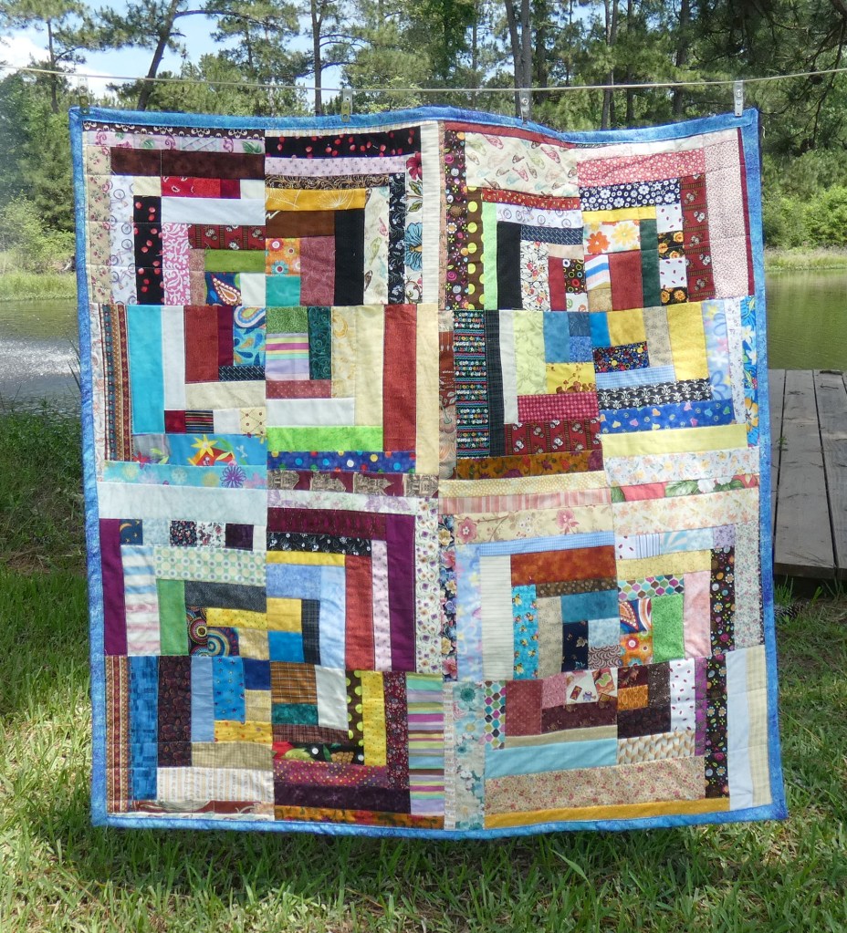 lap quilt made of various scraps