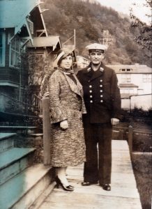 woman and sailor, Alaska, 1930s