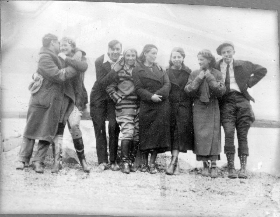 group of young adults in Alaska, 1935
