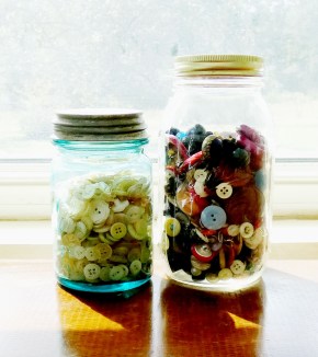 2 jars of buttons