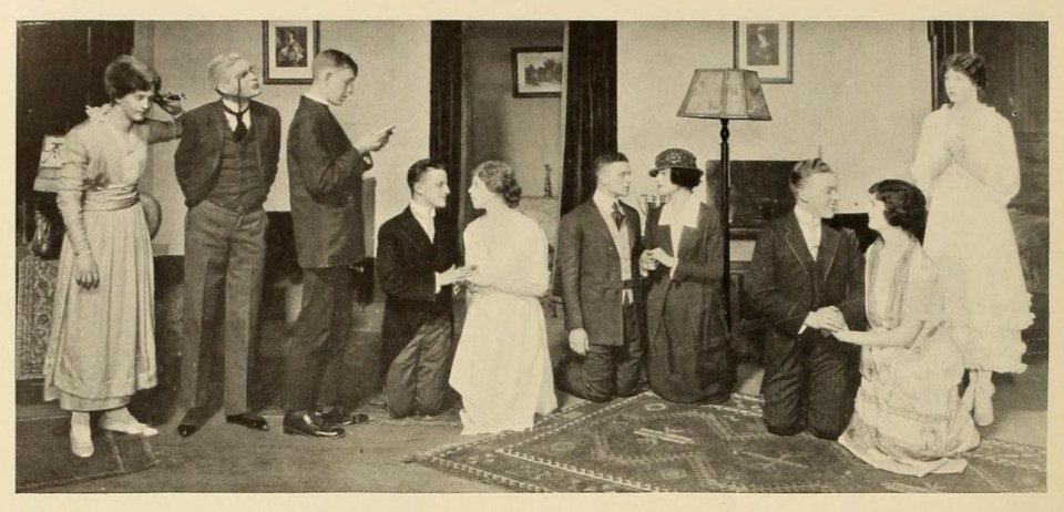 cast of 1920 play at Naval Academy