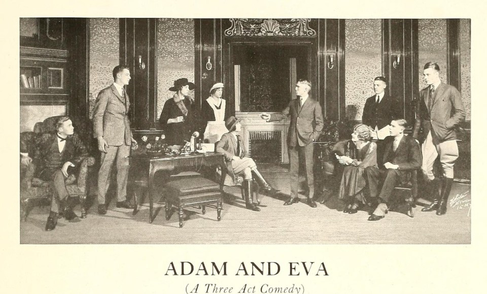photograph of play cast, 1923